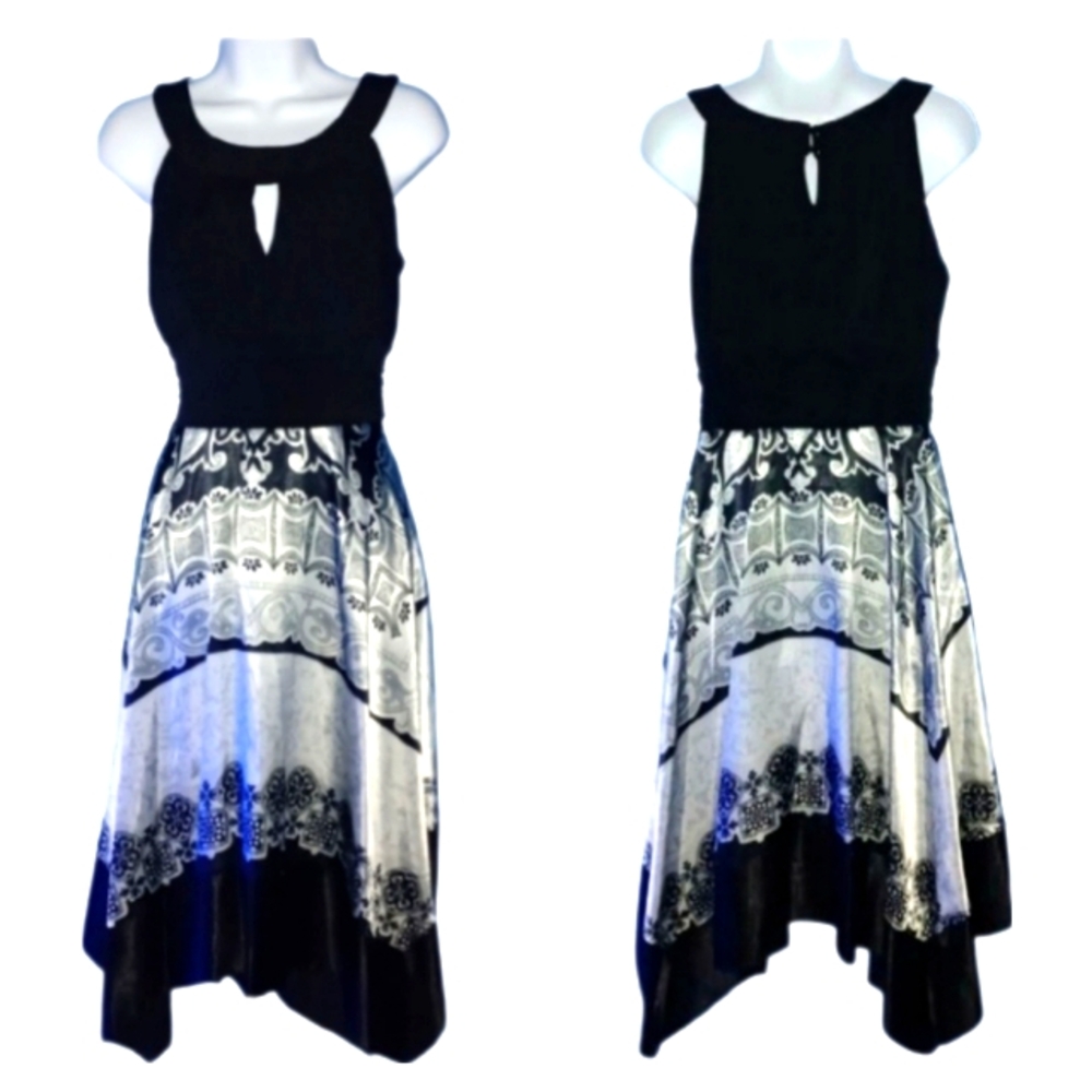Signature Black Halter Handkerchief Dress - Picture 2 of 4